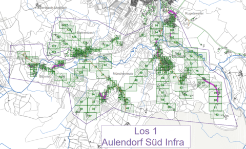 Trassenverlauf in der Kommune Aulendorf